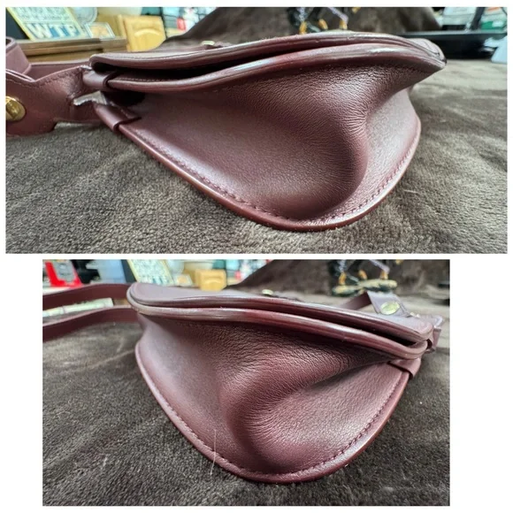 Cartier Rare Wine Leather crossbody with Cartier engraved Mirror EUC - Picture 6 of 12